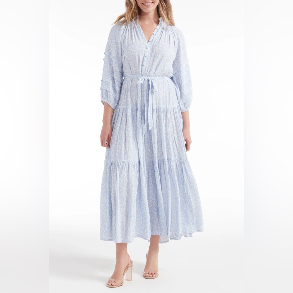 Mother of the Bride Hermoza Zoey Jo Tiered Maxi Dress Size Large NWT